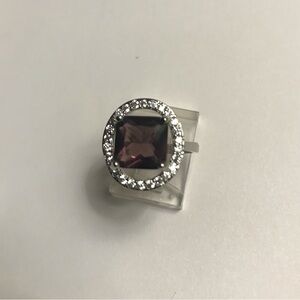 Amethyst Stamped 925 Sterling Silver Ring